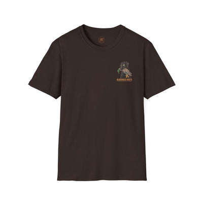 Duck Hunting Shirt — "Marsh Madness" Duck Dog Graphic Tee in Dark Chocolate
