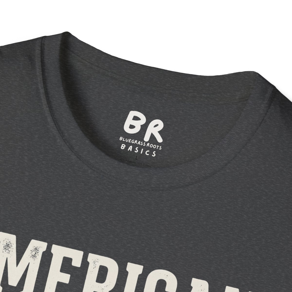 Eagle Shirt — "American Made" Bald Eagle Graphic Tee in Dark Heather