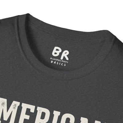 Eagle Shirt — "American Made" Bald Eagle Graphic Tee in Dark Heather