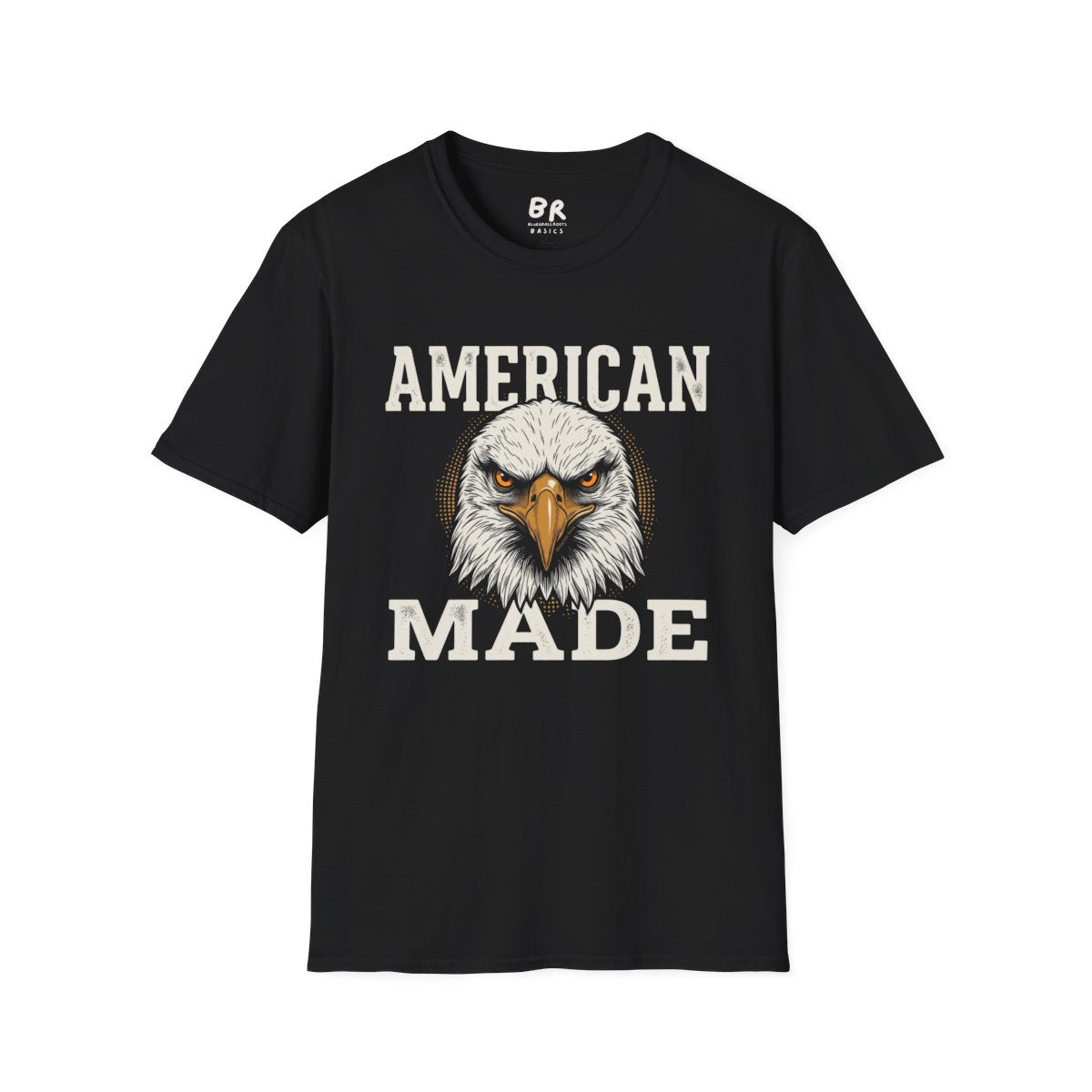 Eagle Shirt — "American Made" Bald Eagle Graphic Tee in Black