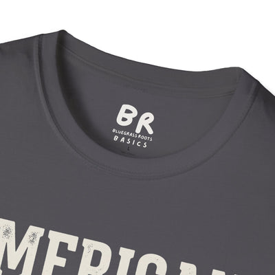 Eagle Shirt — "American Made" Bald Eagle Graphic Tee in Charcoal