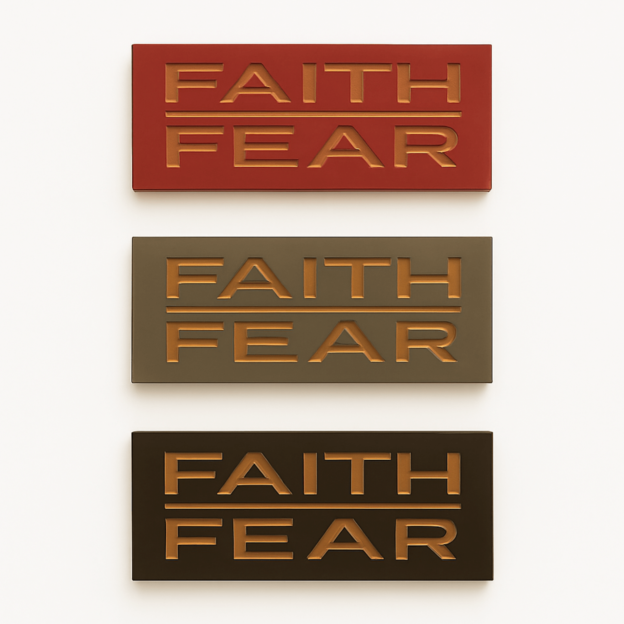 faith-over-fear-sign-size-scale - faith over fear wooden sign wood sign by Bluegrass Gifts, handmade in Kentucky