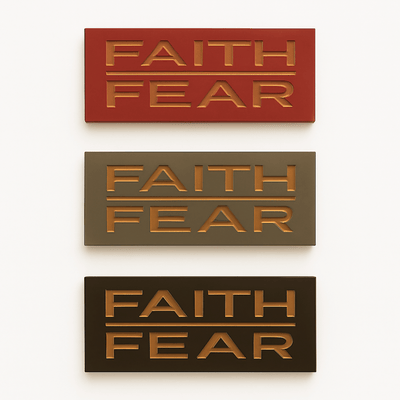 faith-over-fear-sign-size-scale - faith over fear wooden sign wood sign by Bluegrass Gifts, handmade in Kentucky