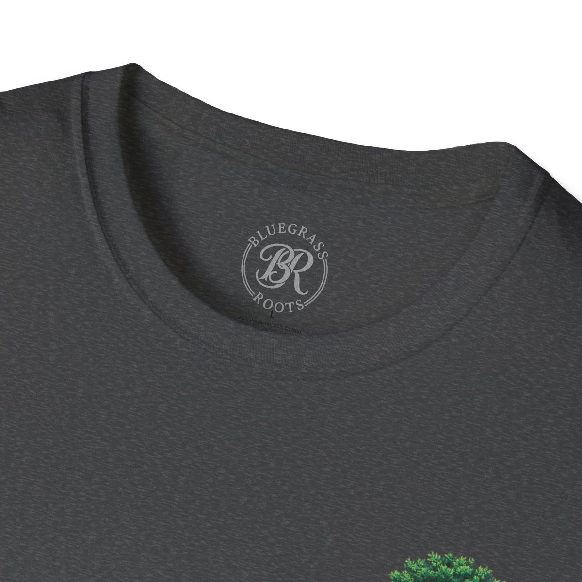 Faith Shirt for Men — "Stronger Than an Oak" Graphic Tee in Dark Heather