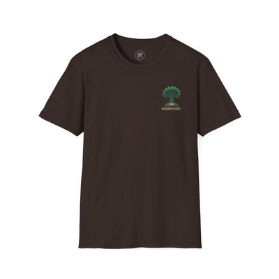 Faith Shirt for Men — "Stronger Than an Oak" Graphic Tee in Dark Chocolate