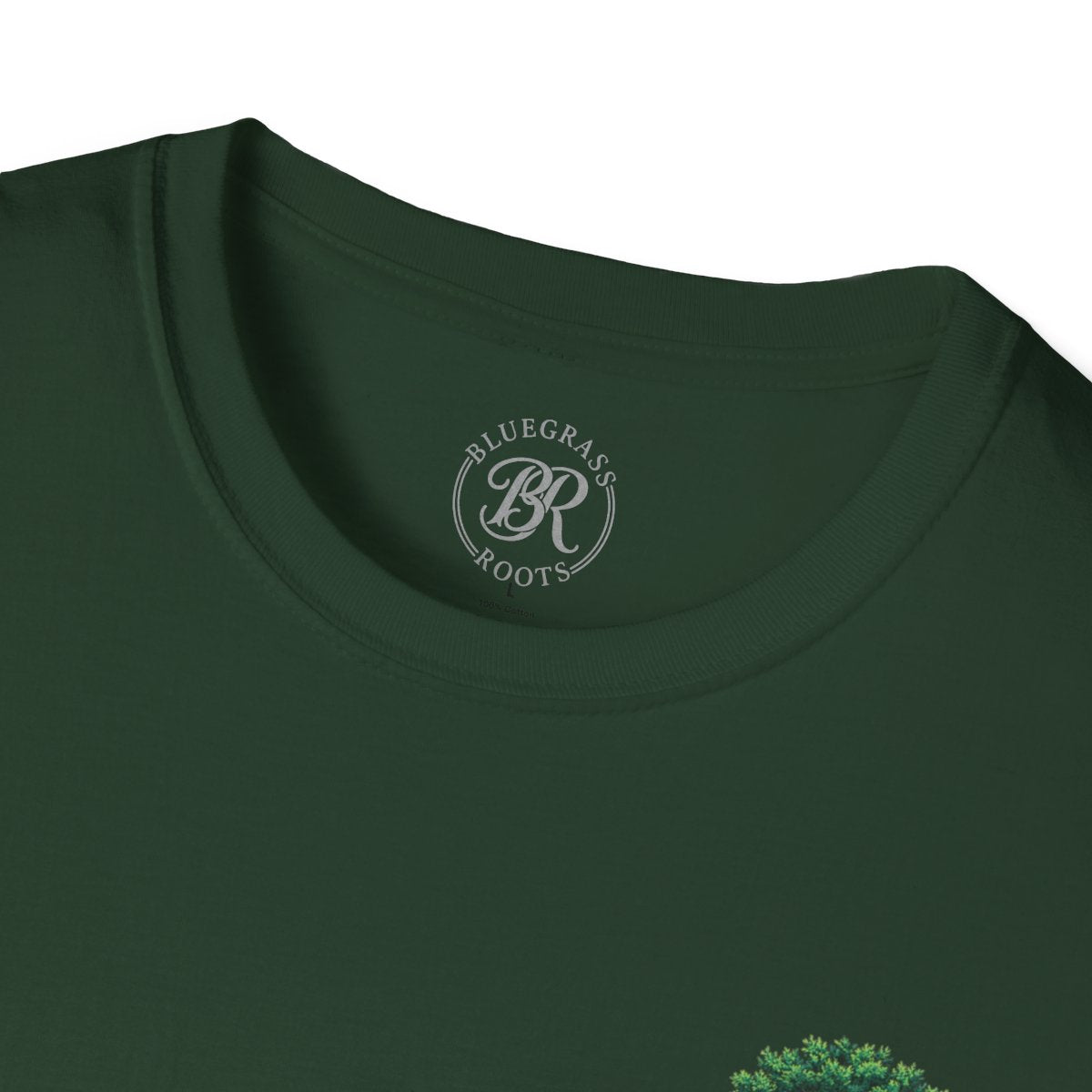 Faith Shirt for Men — "Stronger Than an Oak" Graphic Tee in Forest Green