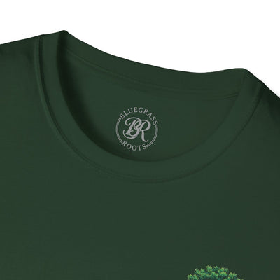 Faith Shirt for Men — "Stronger Than an Oak" Graphic Tee in Forest Green
