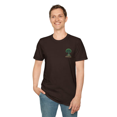 Faith Shirt for Men — "Stronger Than an Oak" Graphic Tee in Dark Chocolate