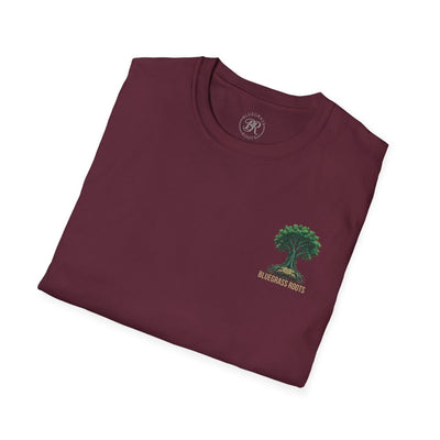 Faith Shirt for Men — "Stronger Than an Oak" Graphic Tee in Maroon