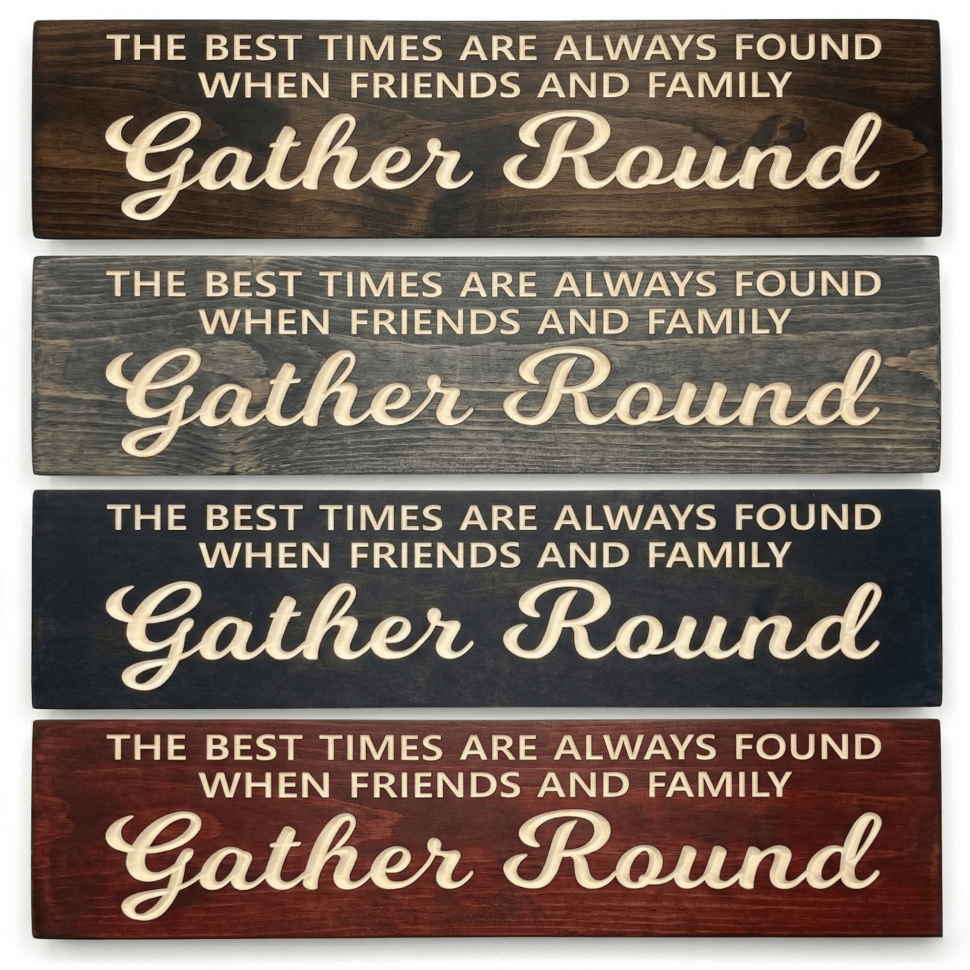 premium-carved-wood-sign-vs-cheap-vinyl-comparison - family gathering sign wood sign by Bluegrass Gifts, handmade in Kentucky