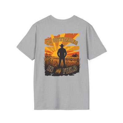 Farm Shirt — "I'm Outstanding in My Field" Graphic Tee in Sport Grey