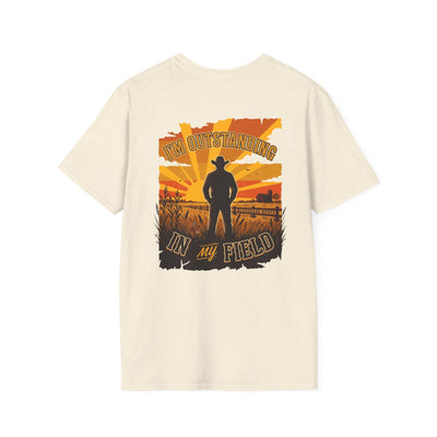 Farm Shirt — "I'm Outstanding in My Field" Graphic Tee in Natural