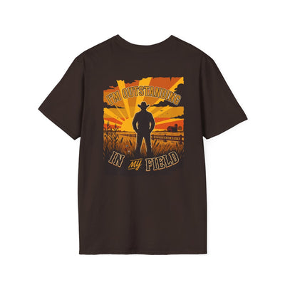 Farm Shirt — "I'm Outstanding in My Field" Graphic Tee in Dark Chocolate
