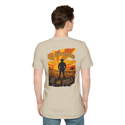 Farm Shirt — "I'm Outstanding in My Field" Graphic Tee in Sand