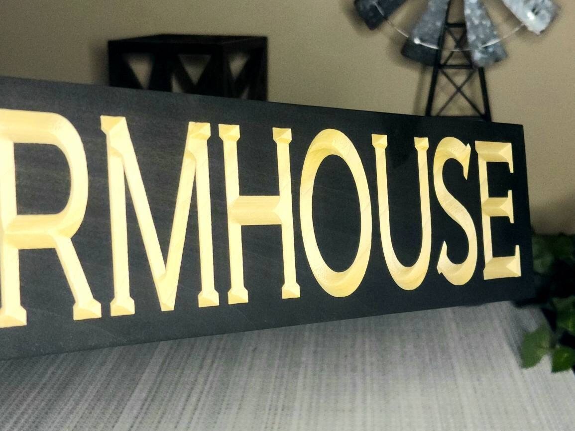 farmhouse wood sign - rustic farmhouse decor - CNC-carved by Bluegrass Gifts