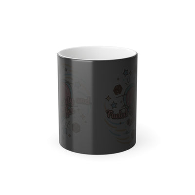 Fueled by Anxiety and Iced Coffee Magic Mug - coffee mug styled on kitchen counter by Bluegrass Gifts