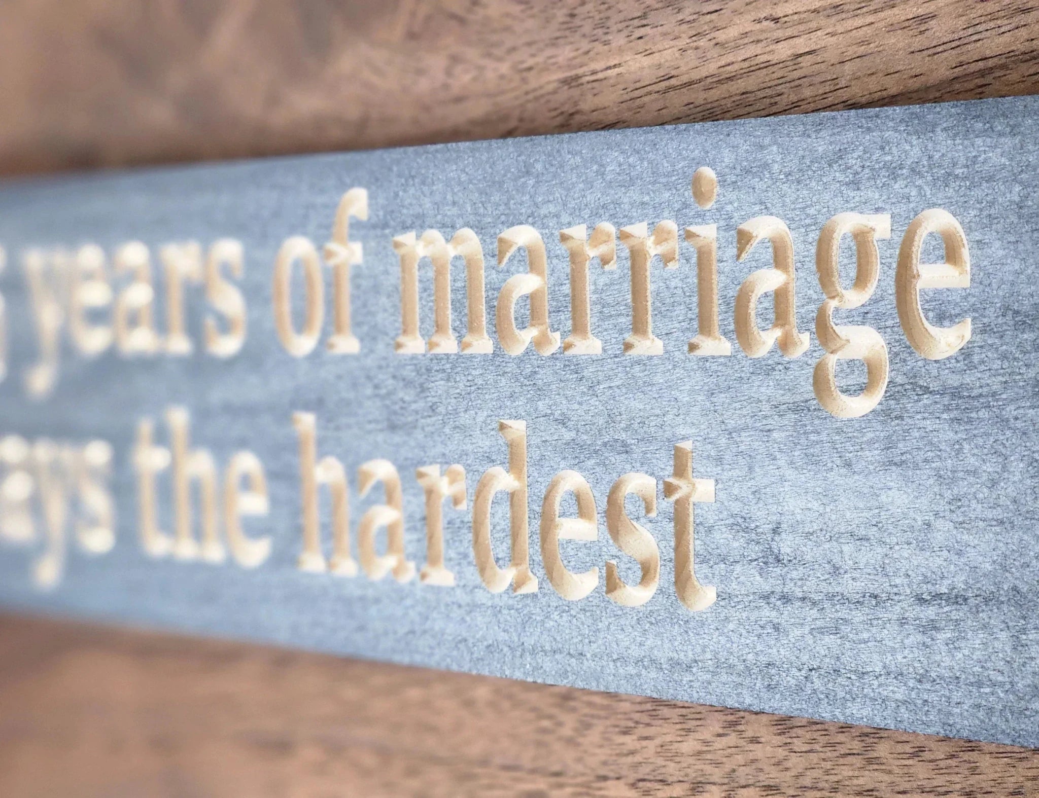 funny 25th anniversary wood sign - anniversary gift for couple - CNC-carved by Bluegrass Gifts