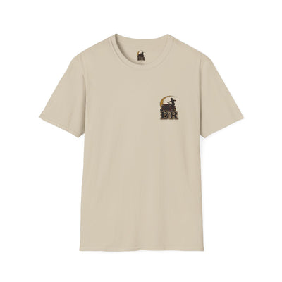 Funny Country Shirt — "Lawn Ranger" Riding Mower Tee in Sand