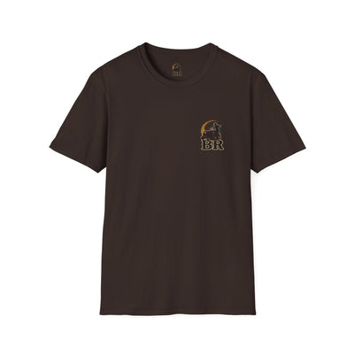 Funny Country Shirt — "Lawn Ranger" Riding Mower Tee in Dark Chocolate