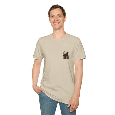 Funny Country Shirt — "Lawn Ranger" Riding Mower Tee in Sand