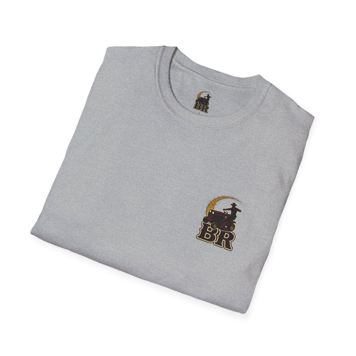 Funny Country Shirt — "Lawn Ranger" Riding Mower Tee in Sport Grey