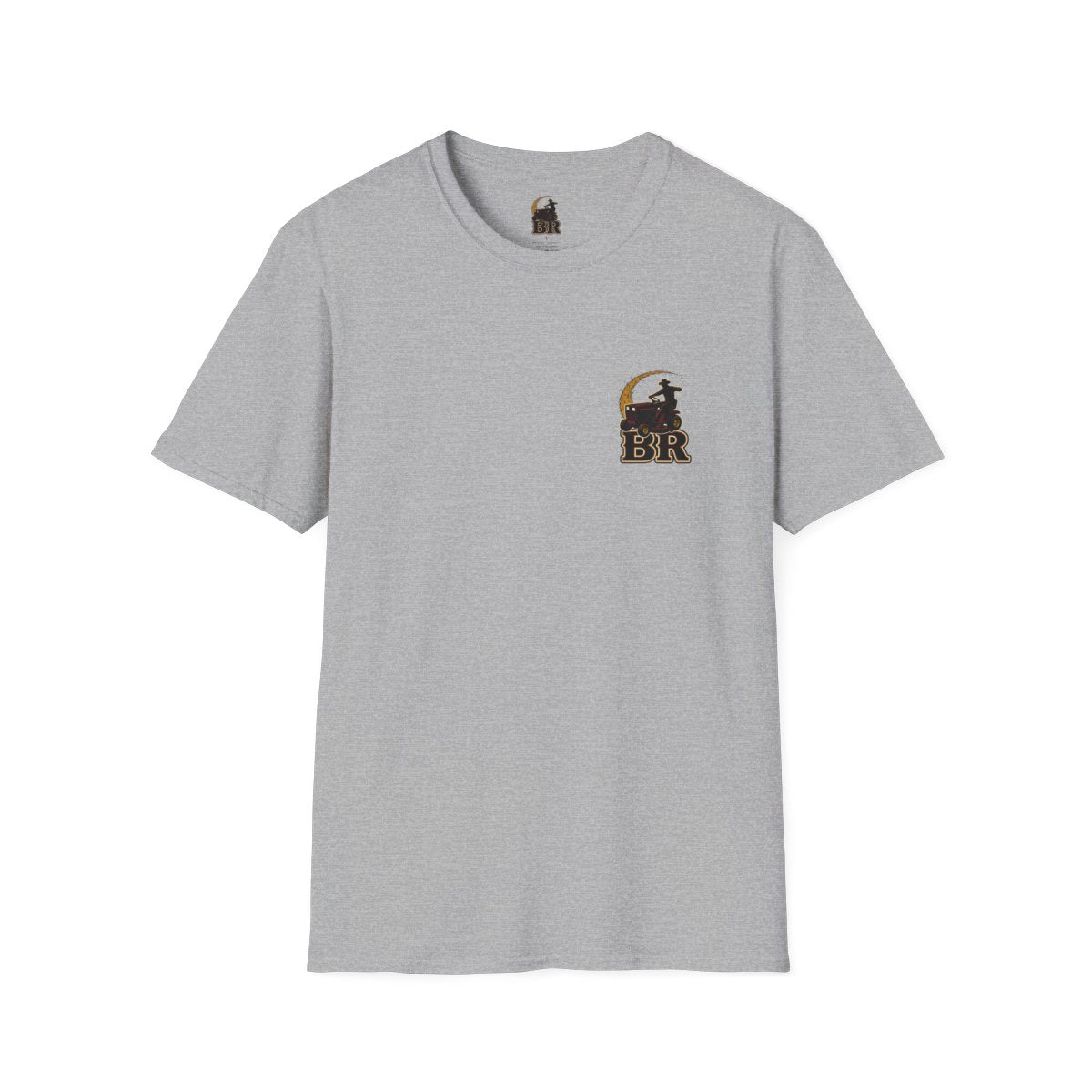 Funny Country Shirt — "Lawn Ranger" Riding Mower Tee in Sport Grey