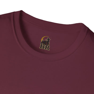 Funny Country Shirt — "Lawn Ranger" Riding Mower Tee in Maroon