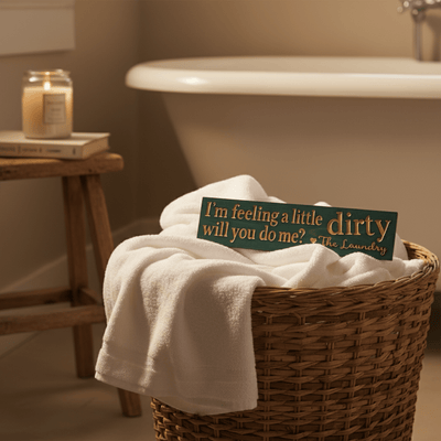 cnc-carved-solid-wood-laundry-sign-angle - funny laundry room sign wood sign by Bluegrass Gifts, handmade in Kentucky