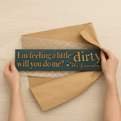 funny-housewarming-gift-for-couple-laundry-sign - funny laundry room sign wood sign by Bluegrass Gifts, handmade in Kentucky