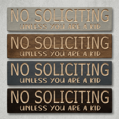 macro-v-carve-detail-wood-sign - funny no soliciting sign wood sign by Bluegrass Gifts, handmade in Kentucky