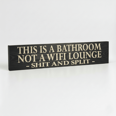 funny-housewarming-gag-gift-for-men-bathroom- - funny shit and split carved wood si by Bluegrass Gifts