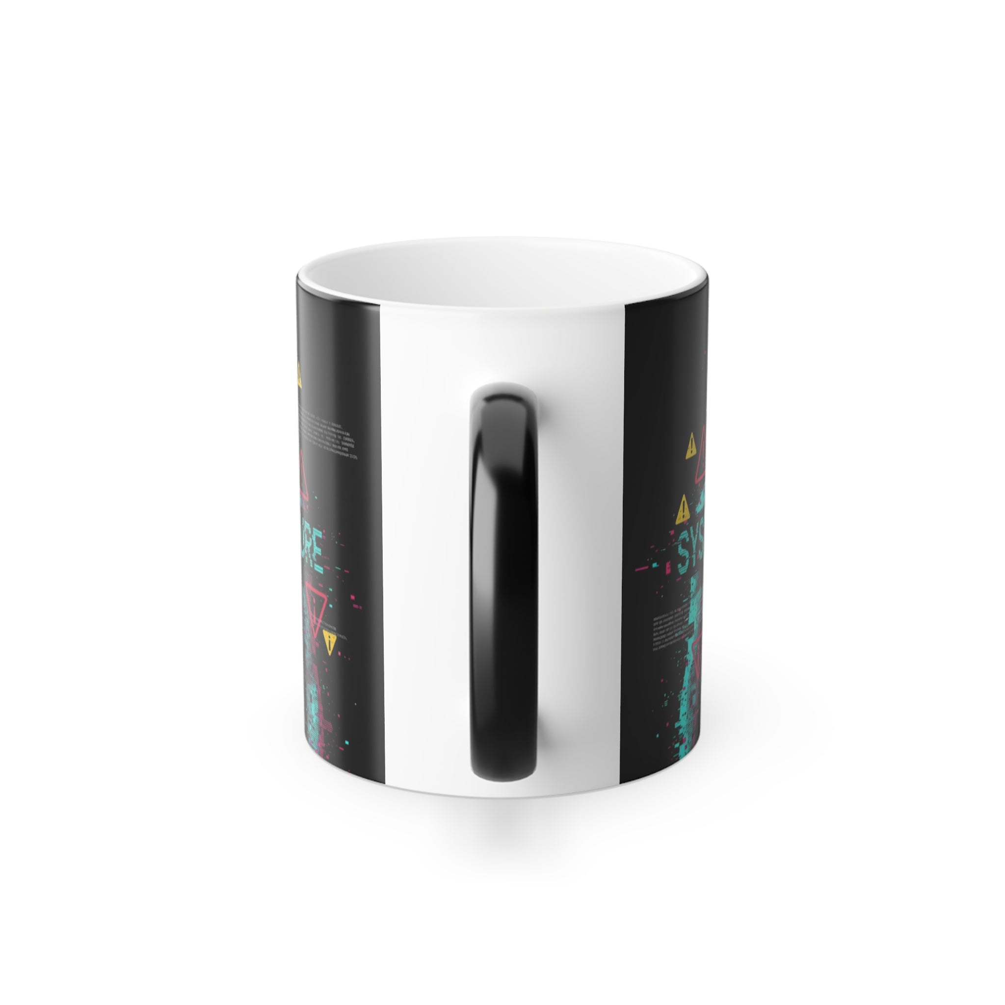 Funny System Failure Magic Mug - 11oz coffee mug held in hand showing size by Bluegrass Gifts