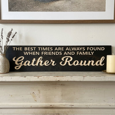 Gathering Place Sign — Family Gathering Carved in Wood
