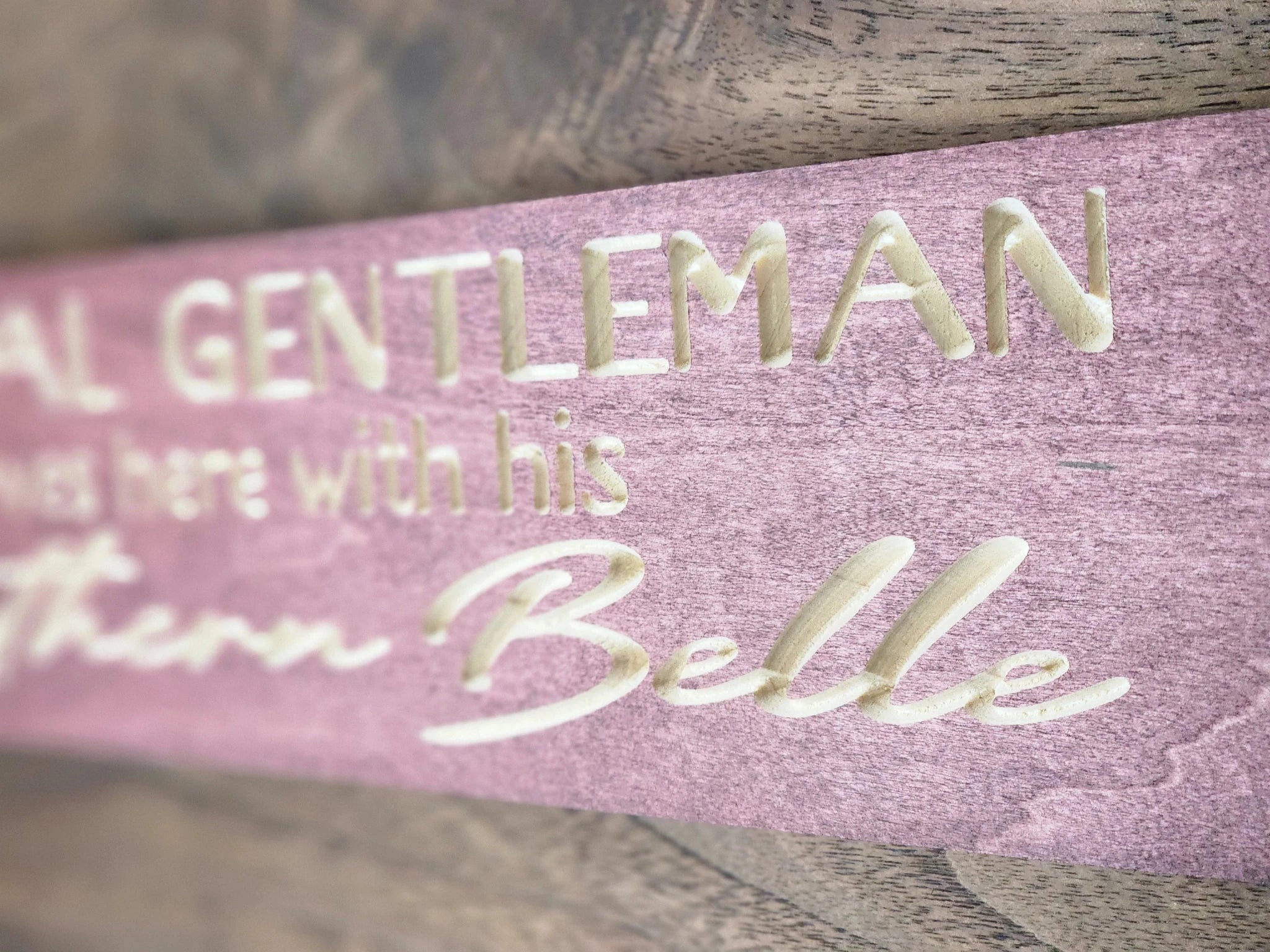 gentleman and southern belle wood sign - romantic wall decor - CNC-carved by Bluegrass Gifts