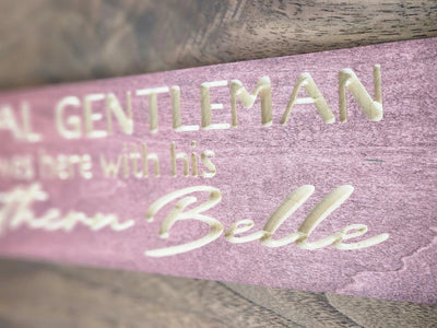gentleman and southern belle wood sign - romantic wall decor - CNC-carved by Bluegrass Gifts