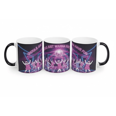 Ghouls Just Wanna Have Fun Magic Mug - heat activated color change video by Bluegrass Gifts
