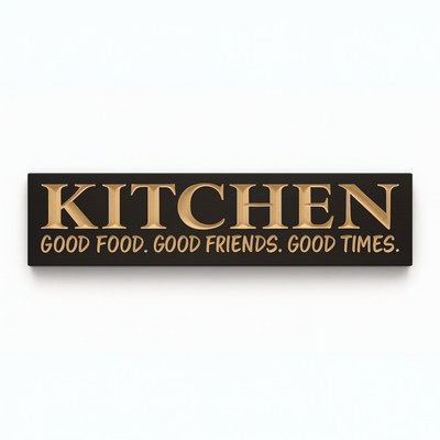 Farmhouse kitchen sign kitchen wall art kitch - good food good friends good times w by Bluegrass Gifts