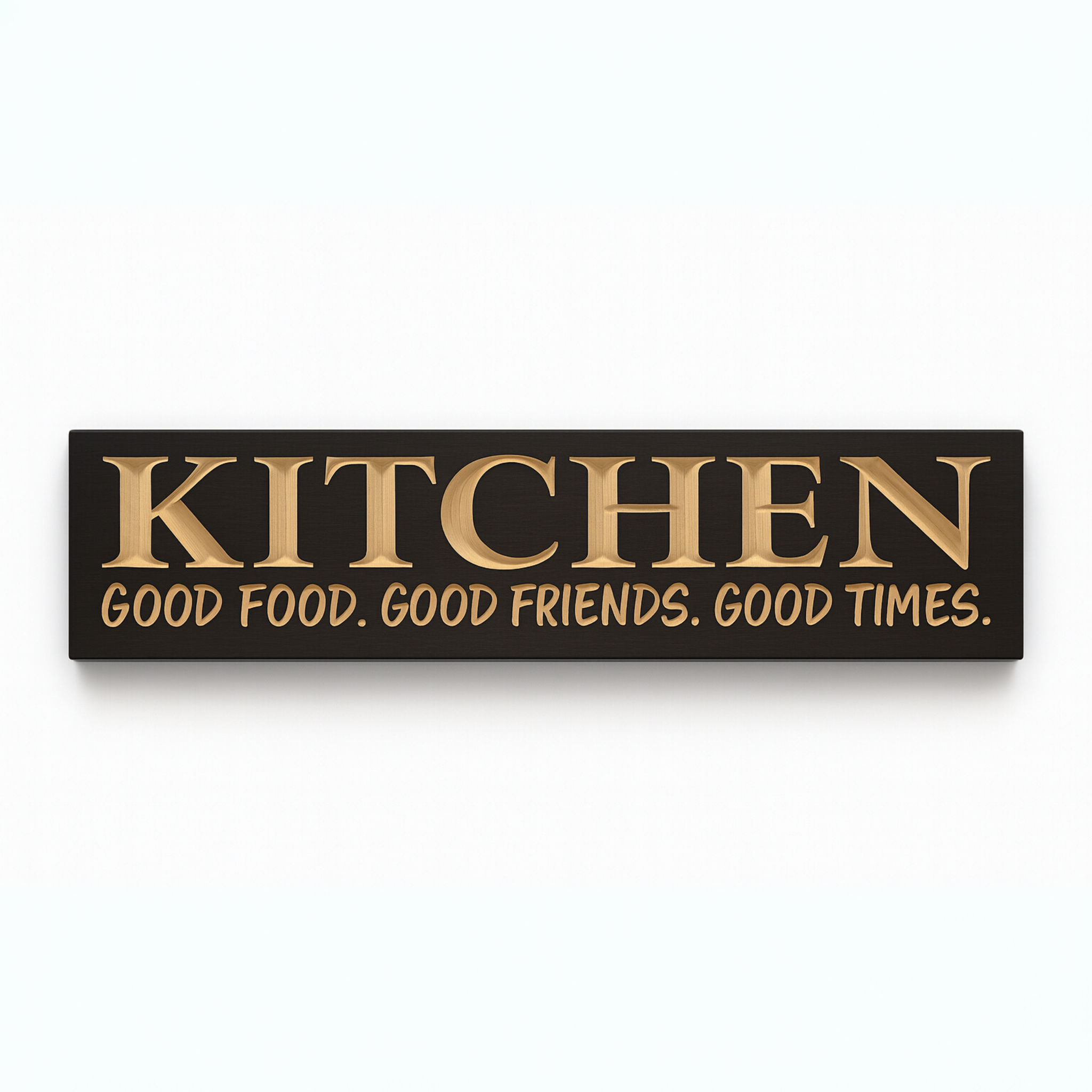 Good Food Good Friends Good Times wooden kitchen sign rustic farmhouse wall decor