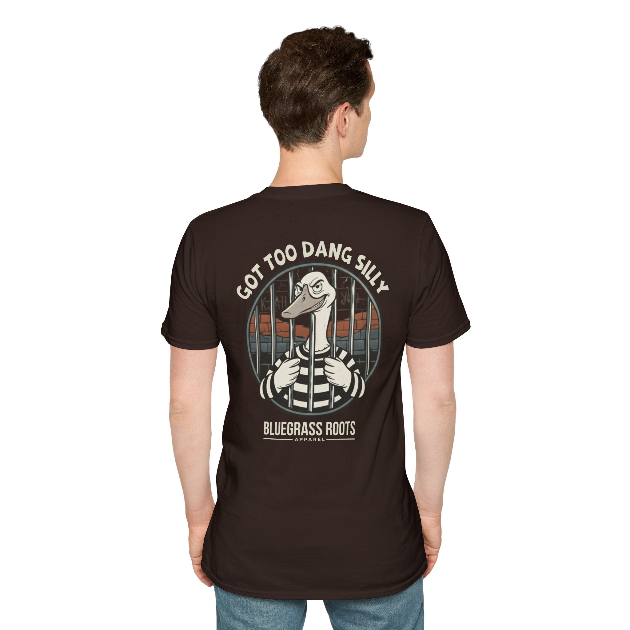 Got Too Dang Silly Giddy Goose Graphic Tee - graphic tee lifestyle model shot by Bluegrass Gifts