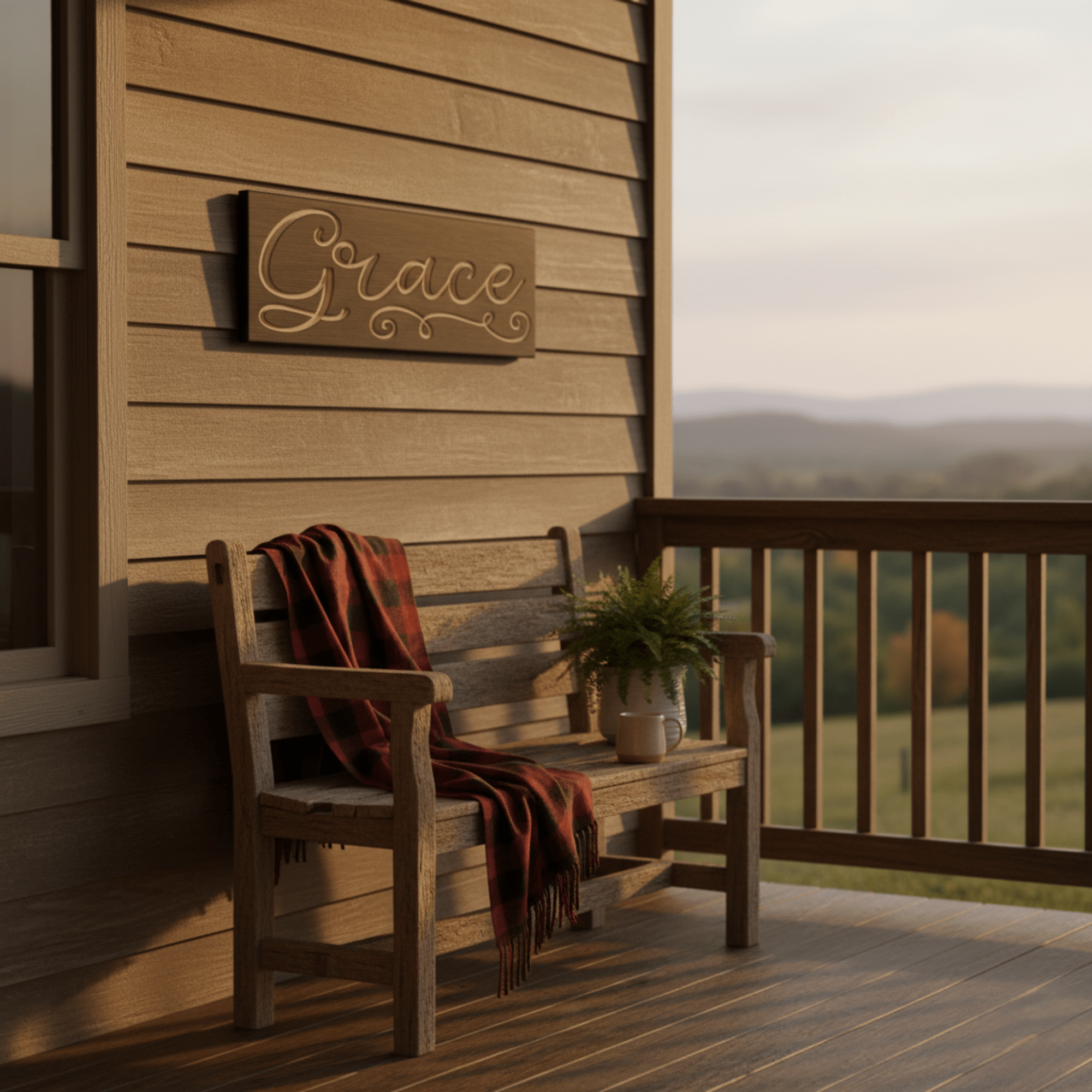 grace-wooden-sign-farmhouse-entryway-wall-decor - grace wooden sign wood sign by Bluegrass Gifts, handmade in Kentucky