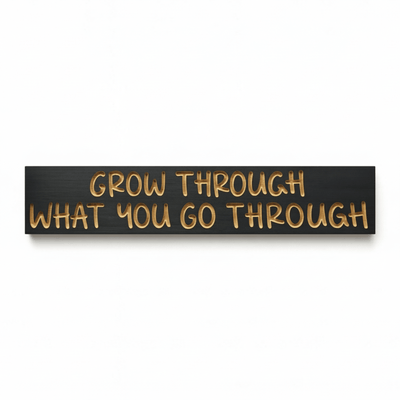 bedroom-wall-art-grow-through-wood-sign-insta - grow through what you go through wo by Bluegrass Gifts