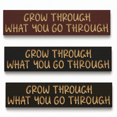 unboxing-handmade-grow-through-wood-sign-kent - grow through what you go through wo by Bluegrass Gifts