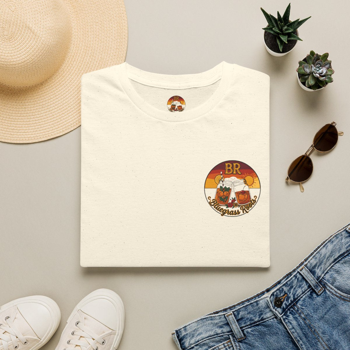 Hallelujah Shirt — "Hallelujah and Hot Damn" Graphic Tee in Natural