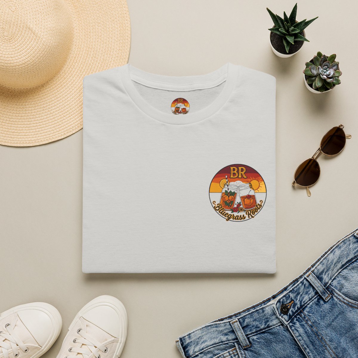 Hallelujah Shirt — "Hallelujah and Hot Damn" Graphic Tee in Ice Grey