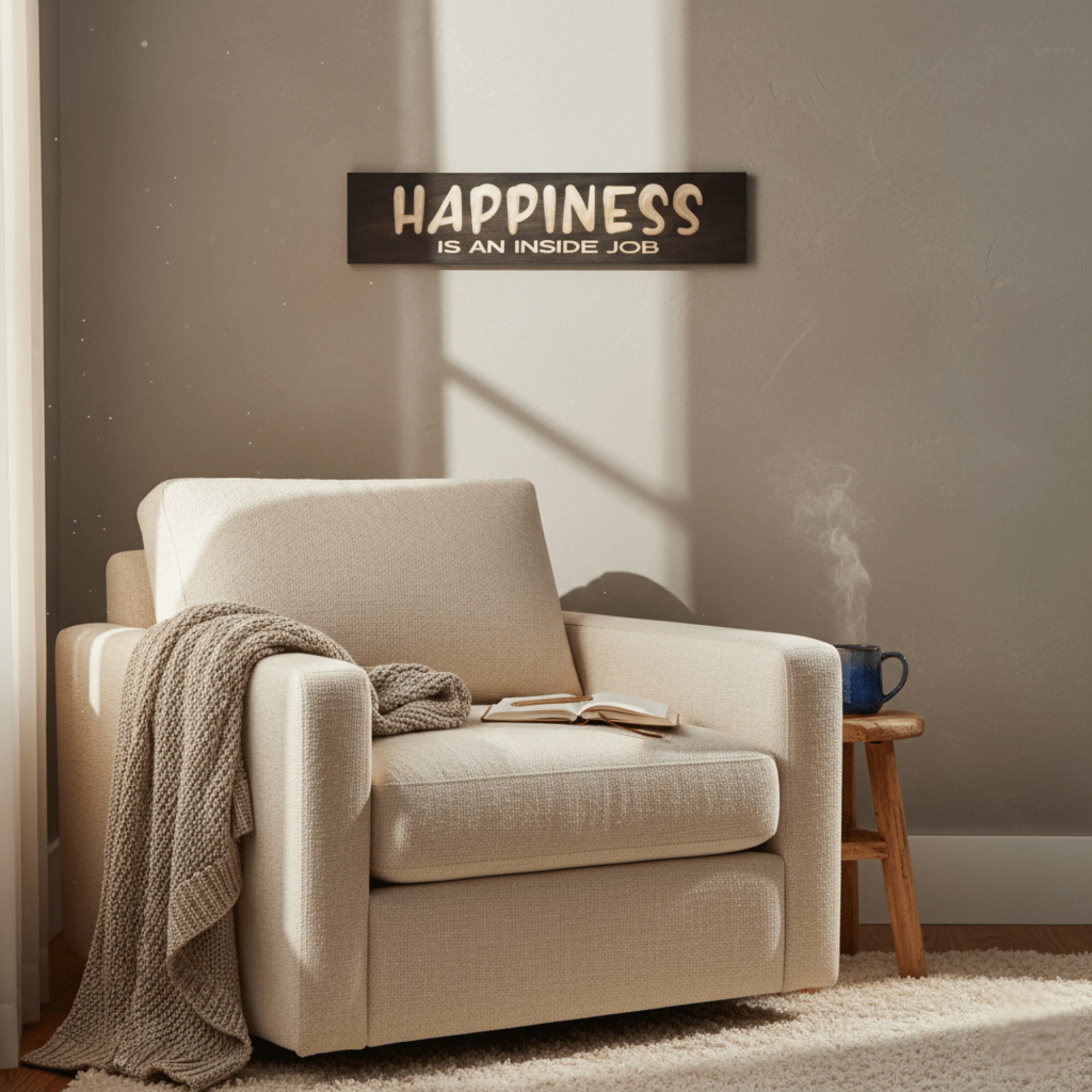 happiness-is-an-inside-job-kentucky-handmade- - happiness is an inside job wood sig by Bluegrass Gifts