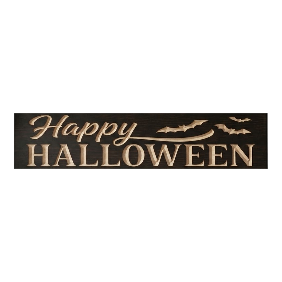 Happy Halloween Sign — Carved Wood Halloween Decor — carved wood sign — Bluegrass Gifts