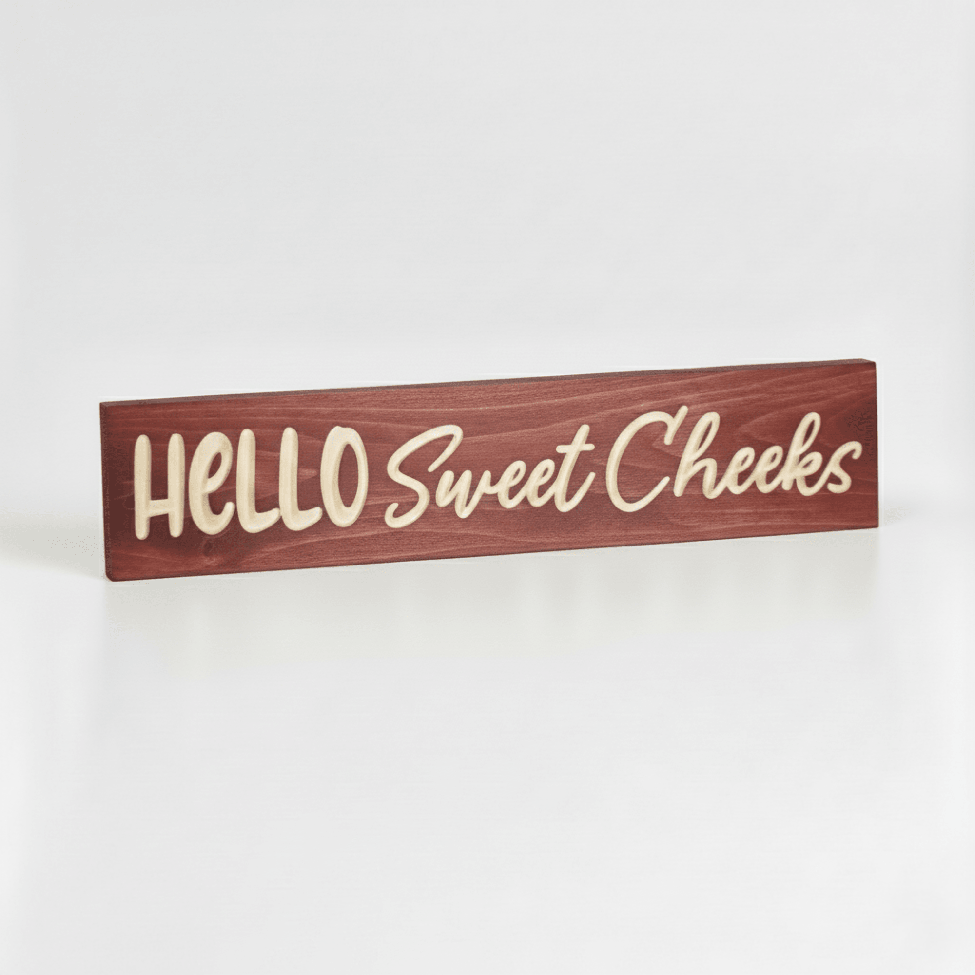 bluegrass-gifts-wood-finish-options-bathroom- - hello sweet cheeks funny bathroom w by Bluegrass Gifts