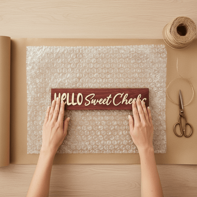 carved-wooden-bathroom-decor-hello-sweet-chee - hello sweet cheeks funny bathroom w by Bluegrass Gifts