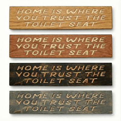 v-carved-wood-lettering-detail-macro-shot - home is where you trust wood sign by Bluegrass Gifts, handmade in Kentucky