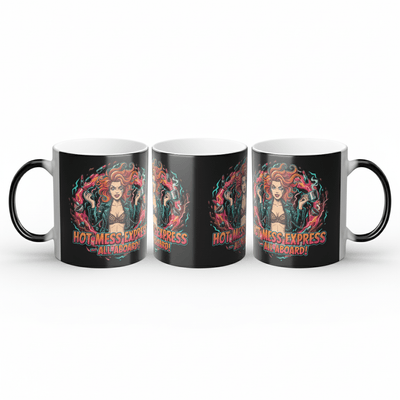 Hot Mess Express Magic Mug - heat activated color change video by Bluegrass Gifts